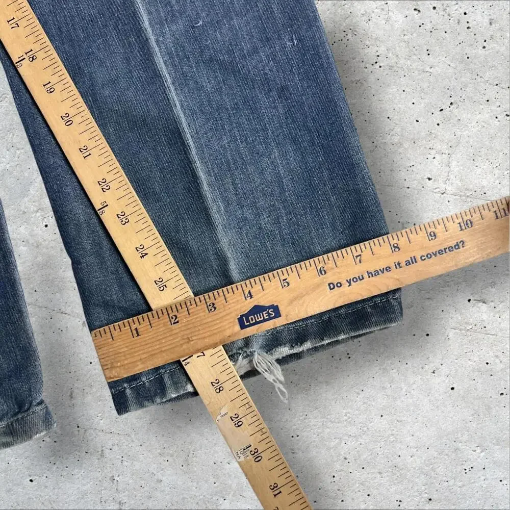 Paper Denim‎ & Cloth Alt Grunge Baggy Embroidered Straight Jeans Size 36x30